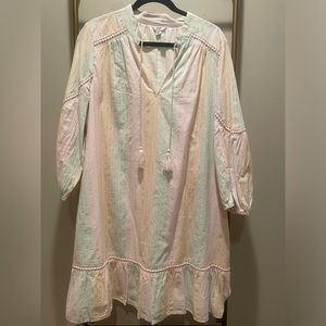 Crown & Ivy pastel stripped shift dress